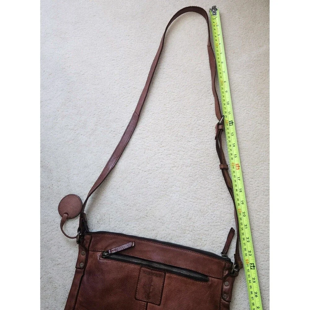Harbour 2nd Vera Genuine Leather Crossbody Bag Brown Adjustable Strap Purse Boho